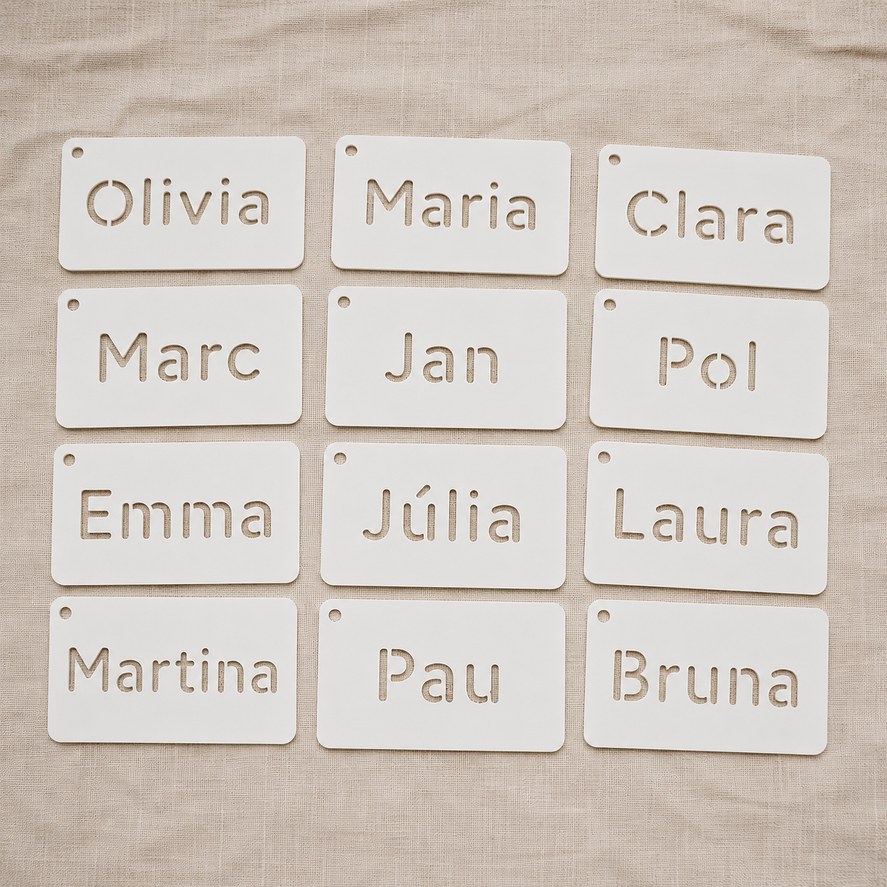 Plantillas personalizadas con nombres